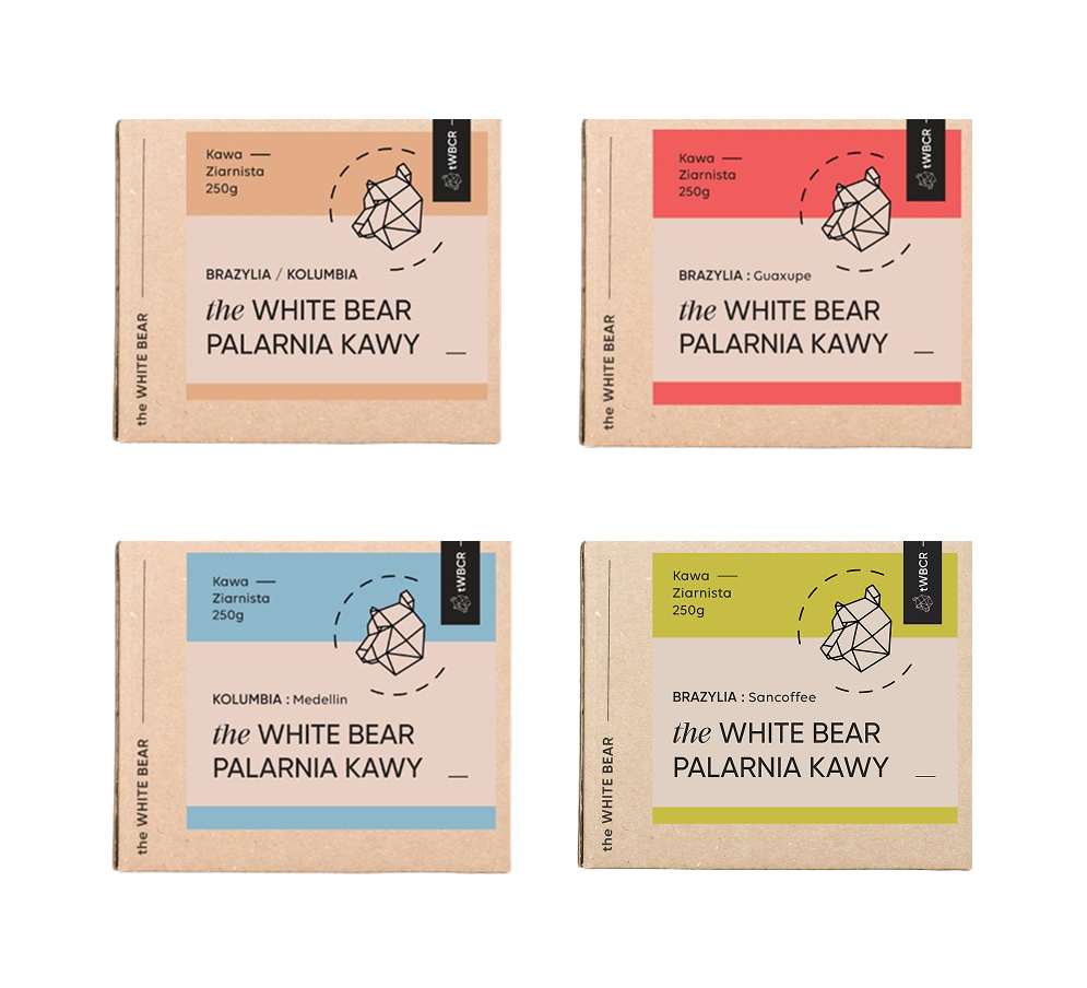 Czarny Miś – zestaw testowy kaw – 4 × 250 g Cztery kawy, cztery sposoby na doskonałe espresso.